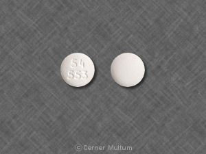 Pill 54 553 White Round is Zolpidem Tartrate