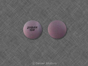 Pill ZYBAN 150 Purple Round is Zyban