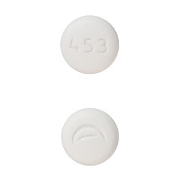 Pill Logo (Actavis) 453 White Round is Lamotrigine Extended-Release