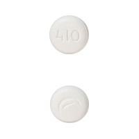 Pill Logo (Actavis) 410 White Round is Lamotrigine Extended-Release