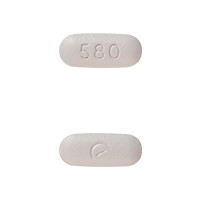 Pill Logo (Actavis) 580 Gray Capsule/Oblong is Lamotrigine Extended-Release