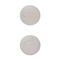 Pill Logo (Actavis) 435 Gray Round is Lamotrigine Extended-Release