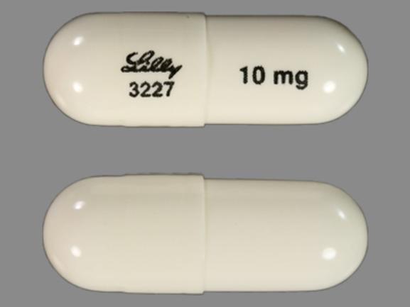 Pill LILLY 3227 10 mg White Capsule/Oblong is Strattera