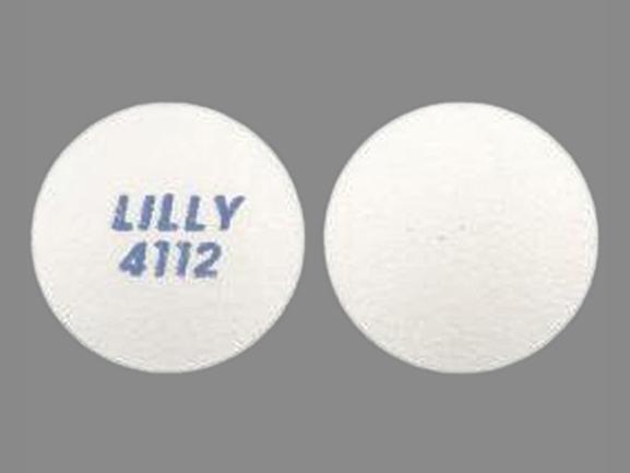 Pill LILLY 4112 White Round is Zyprexa
