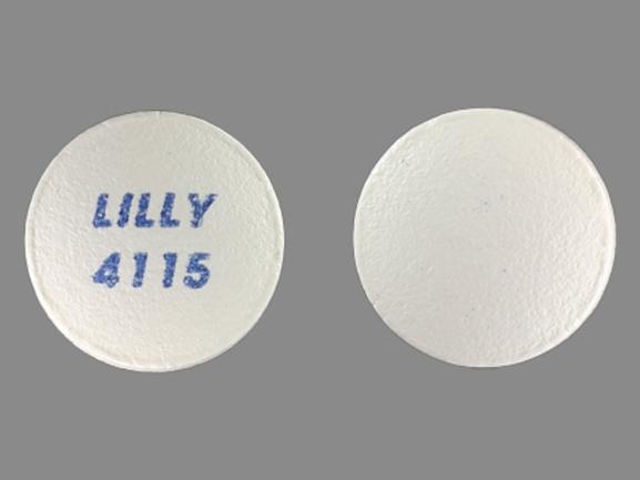 Pill LILLY 4115 White Round is Zyprexa