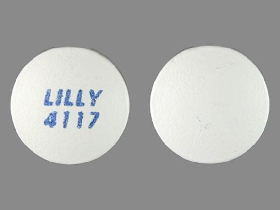 Pill LILLY 4117 White Round is Zyprexa