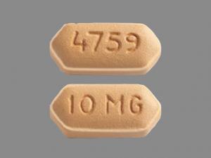 Pill 10 MG 4759 Beige Six-sided is Effient