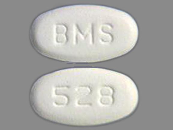 Pill BMS 528 White Elliptical/Oval is Sprycel