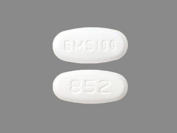 Pill BMS 100 852 White Oval is Sprycel