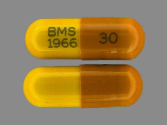 Pill 30 BMS 1966 is Zerit 30 mg