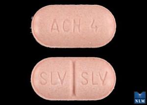 Pill ACN 4 SLV SLV Pink Oval is Aceon