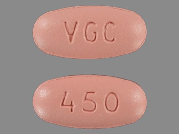 Pastilla VGC 450 es Valcyte 450 mg