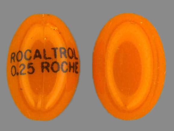 Pill ROCALTROL 0.25 ROCHE Orange Oval is Rocaltrol