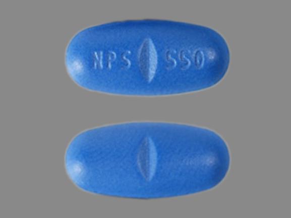 Pill NPS 550 Blue Elliptical/Oval is Anaprox DS