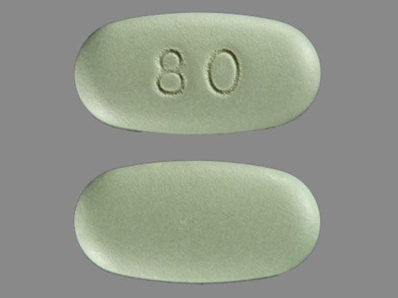 Pill 80 is Janumet XR metformin extended-release 1000 mg and sitagliptin 50 mg