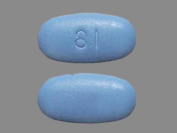 Pill 81 Blue Elliptical/Oval is Janumet XR