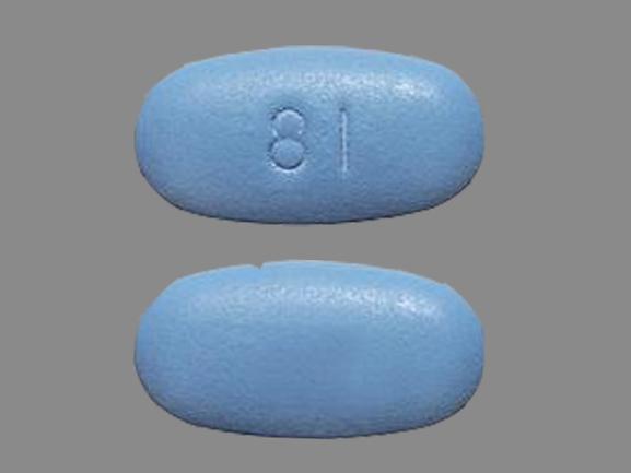 Pill 81 Blue Oval is Janumet XR