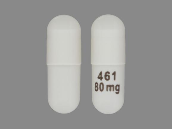Pill 461 80 mg White Capsule-shape is Emend