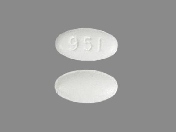 Pill 951 White Oval is Cozaar