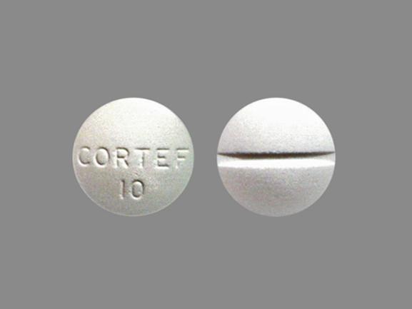 Pill CORTEF 10 White Round is Cortef