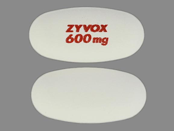 Pill ZYVOX 600 mg White Elliptical/Oval is Zyvox