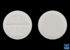 Pill 93 752 White Round is Atenolol