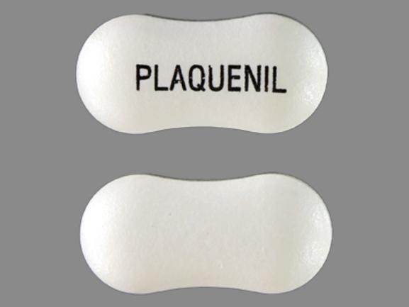 Pill PLAQUENIL White Figure eight-shape is Plaquenil sulfate