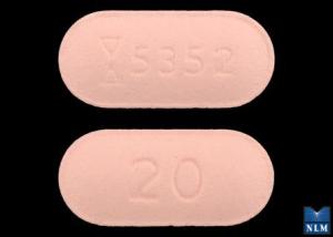 Pill 20 Logo 5352 Pink Oval is Benazepril Hydrochloride