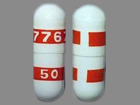Pill 7767 50 White Capsule/Oblong is Celebrex
