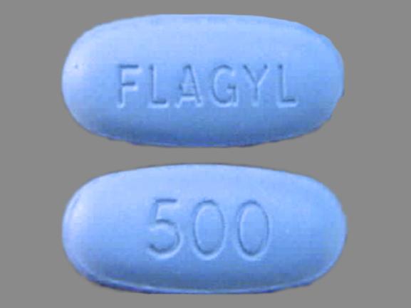 500 Flagyl Pill Blue Elliptical Oval Pill Identifier Drugs Com