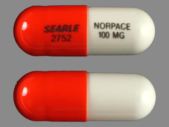 Norpace 100 mg SEARLE 2752 NORPACE 100 MG