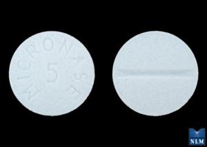 Pill MICRONASE 5 Green Round is Micronase
