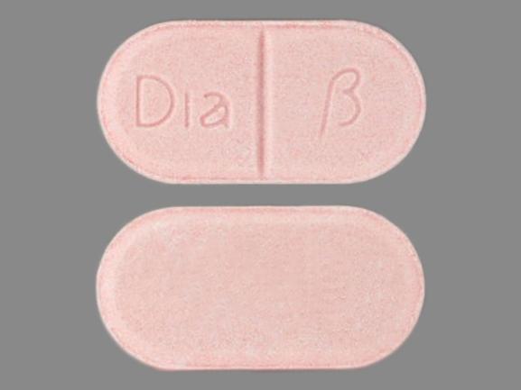 Pill Dia B Pink Capsule/Oblong is DiaBeta