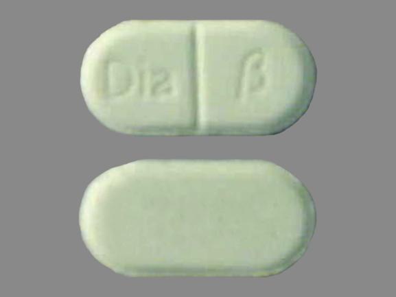 Pill Dia B Green Capsule-shape is DiaBeta