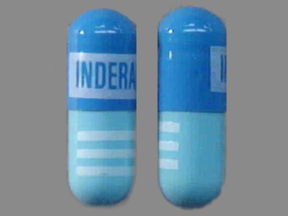 Pill INDERAL LA 120 Blue Capsule-shape is Inderal LA
