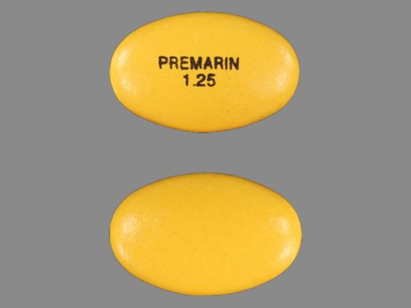 Pill PREMARIN 1.25 Yellow Oval is Premarin