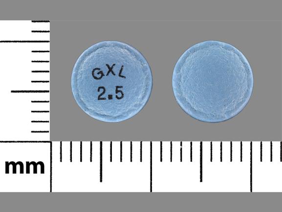 Pill GXL 2.5 Blue Round is Glucotrol XL