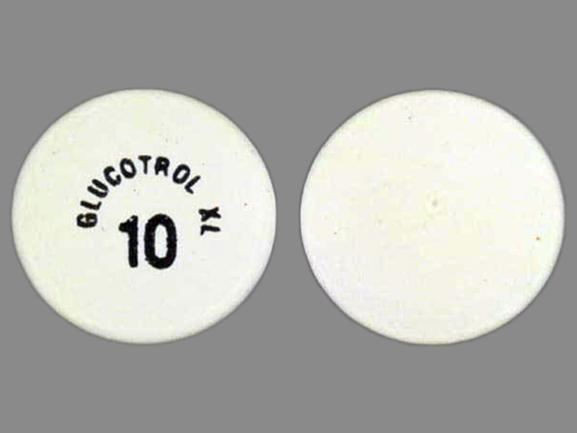 Pill GLUCOTROL XL 10 White Round is Glucotrol XL