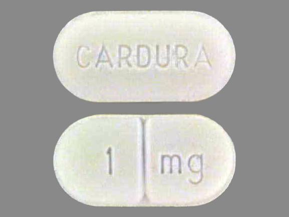 Pill CARDURA 1 mg White Oval is Cardura