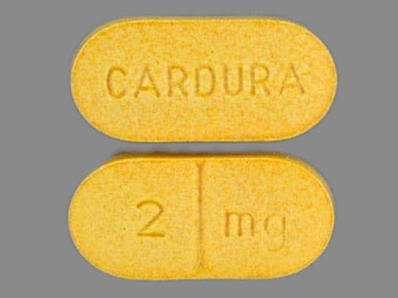 Pill CARDURA 2 mg Yellow Oval is Cardura