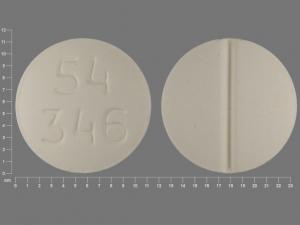 Pill 54 346 White Round is Lithium Carbonate Extended Release