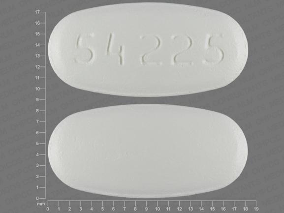 Pill 54 225 White Elliptical/Oval is Famciclovir