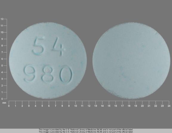 Pill 54 980 Blue Round is Cyclophosphamide