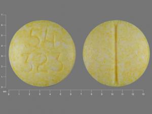 Pill 54 323 Yellow Round is Methotrexate Sodium