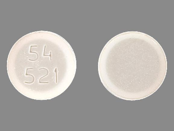 Pill 54 521 White Round is Cilostazol