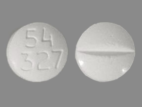 Pill 54 327 White Round is Perindopril Erbumine