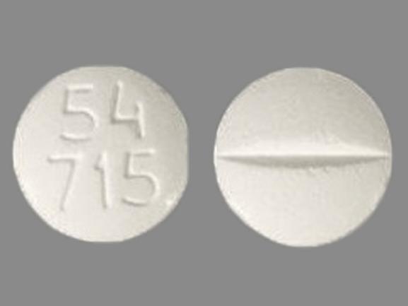 Pill 54 715 White Round is Perindopril Erbumine