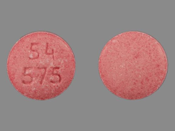 Pill 54 575 Red Round is Ropinirole Hydrochloride