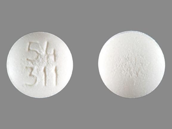 Pill 54 311 White Round is Acarbose