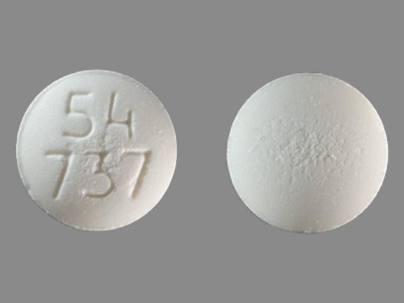 Pill 54 737 White Round is Acarbose